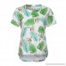 Blouses for Womens FORUU Casual Printed Short Sleeve High Low Hem Loose Tops Green B07DWM6WK1
